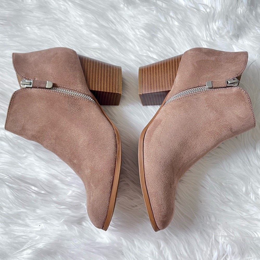 Style & Co tan Brown Faux Suede Booties 9 M worn once